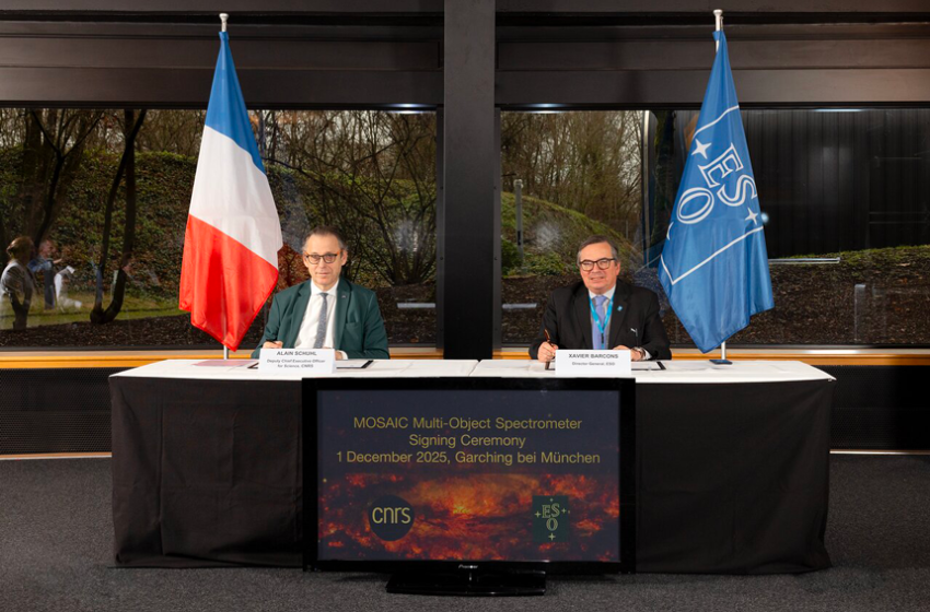 L&rsquo;accord a été signé par Xavier Barcons, directeur général de l&rsquo;ESO, et Alain Schuhl, directeur général adjoint chargé de la [&hellip;]